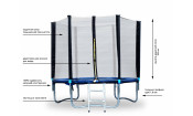 Батут 10 футов с защитной сеткой и лестницей 3 ноги