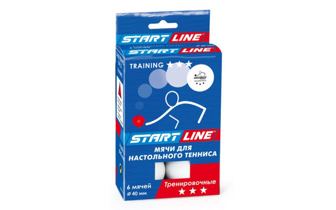 Мячи теннисные Start Line Training 3* 6шт белые