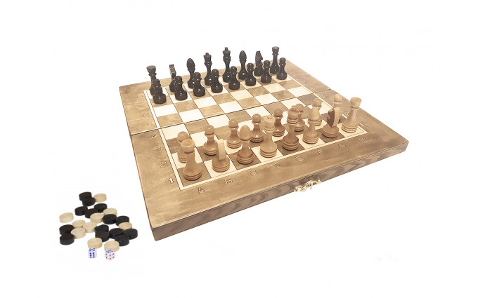 Шахматы + Шашки + Нарды 3 в 1 "Сенатор 6", 40 см, ясень, Partida Шахматы + Шашки + Нарды 3 в 1 "Сенатор 6", 40 см, ясень, Partida