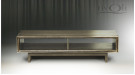 !Тумба под ТВ 1300 х 370 (Мореный дуб/Сильвер)