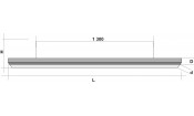 Лампа Evolution 4 секции ПВХ (ширина 600) (Пленка ПВХ Шелк Зебрано,фурнитура бриллиант)