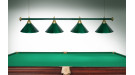 Лампа STARTBILLIARDS 4 пл. RAL (плафоны коричневые,штанга коричневая)
