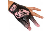 Перчатка для бильярда на левую руку черно-розовая, серия Renzline, коллекция Renzo Longoni Player