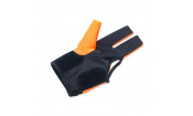Перчатка бильярдная "K-1" (черно-оранжевая, вставка кожа)