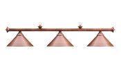 Лампа на три плафона «Elegance» (бронзовая штанга, бронзовый плафон D35см)