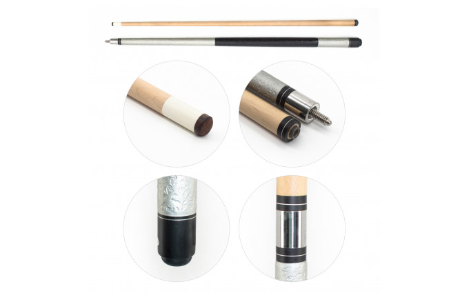 Кий для пирамиды 2-pc "Classic Wappen" (серебристый) Кий для пирамиды 2-pc "Classic Wappen" (серебристый)